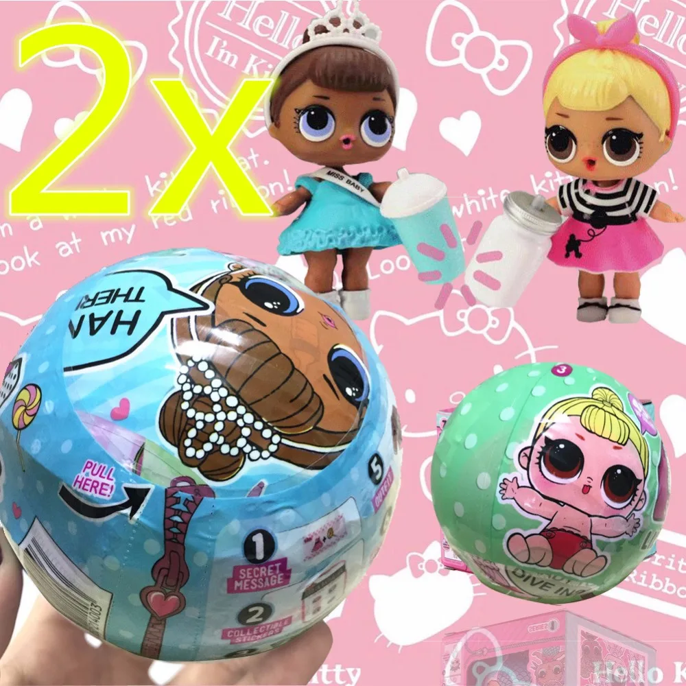 2pcs lot lol dolls lol Doll Magic Funny Removable lol Egg Ball Doll font b Toy