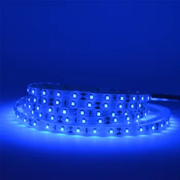 

100M DC12V 3528 SMD 60leds/m UV 395-405nm Ultraviolet Purple Flexible LED Strip Light White/Black PCB Waterproof identify money