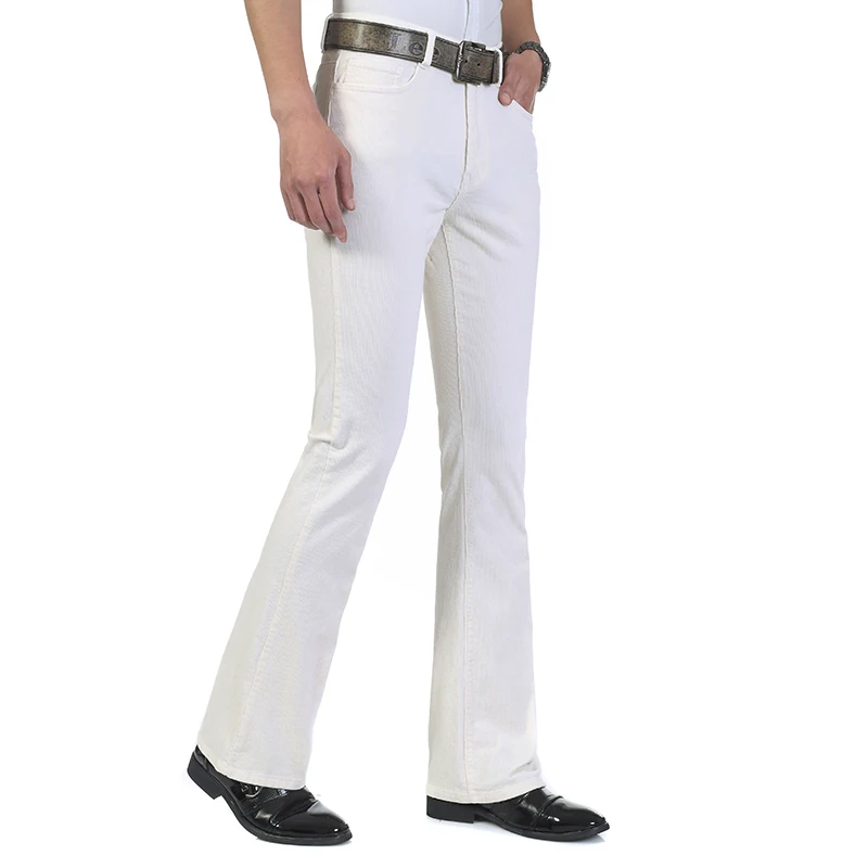 Men's Spring Autumn Smart Casual Corduroy Pants Flares Mid Waist Bell-Bottom Big Size men casual pants,men corduroy pants