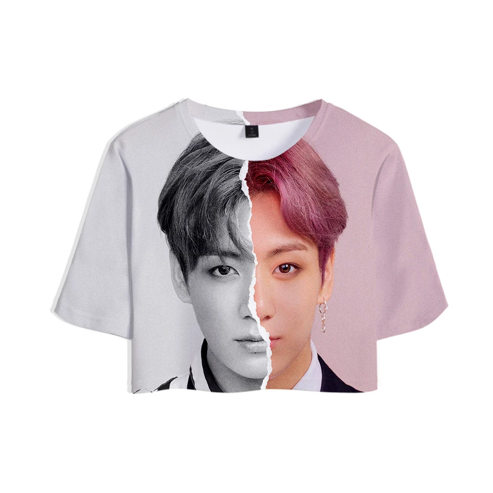 

KPOP T-shirt 3D Print LOVE YOURSELF ANSWER Summer Kawaii Tops Women Clothes Harajuku Tops Hip Hop Short Sleeve Plus Size