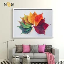 NOOG Multicolored Leaves  Canvas Painting Colourful Style Plant Nordic Poster and Prints Wall Art Picture Modern Home Decoration
