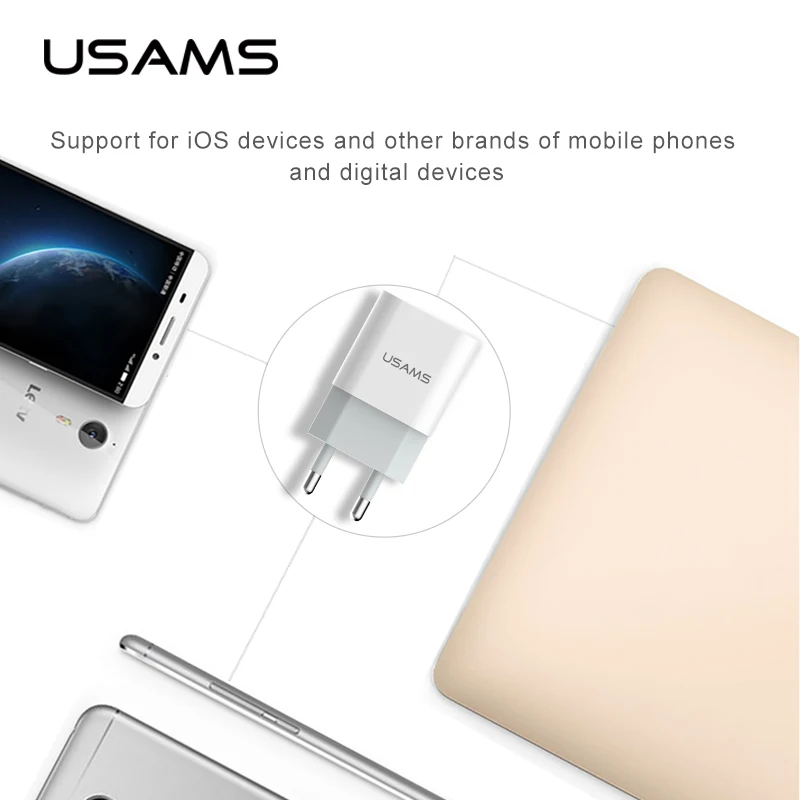 USAMS العالمي USB شاحن السفر الجدار شاحن محول المحمولة الاتحاد الأوروبي المملكة المتحدة الهاتف المحمول شاحن لفون/الروبوت الهواتف