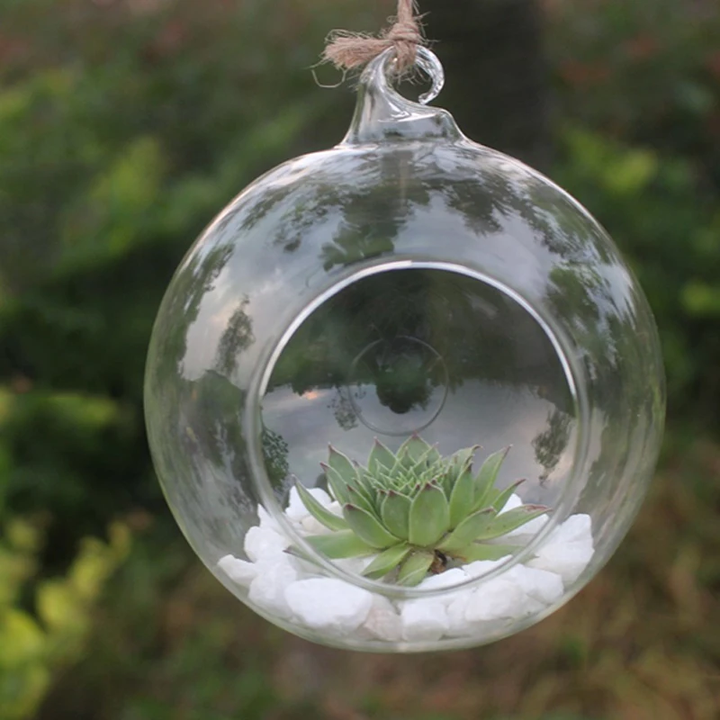 

LanLan Hanging Tealight Holder Glass Globes Wedding Candle Holders Candlestick Vase Home Hotel Bar Decoration-30