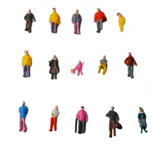 Free Shipping 500pcs ho scale 1:150 1.2cm  Painted Model Train Passenger People Figures