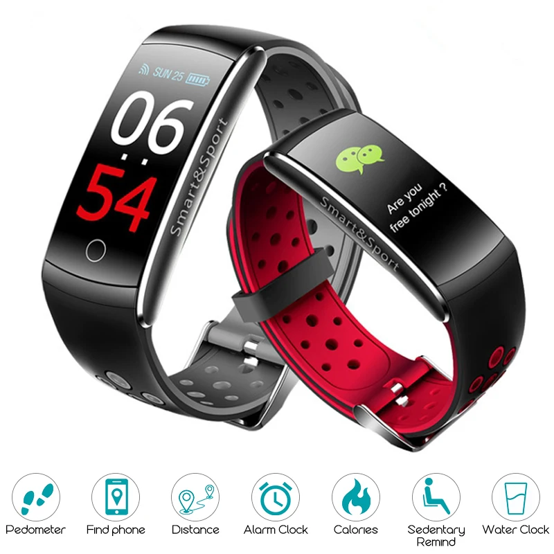 

Color Screen IP68 Swim Smart Watch Heart Rate Monitor bluetooth Smart Sport Watch Men Unisex Fitness Wristband For Android IO
