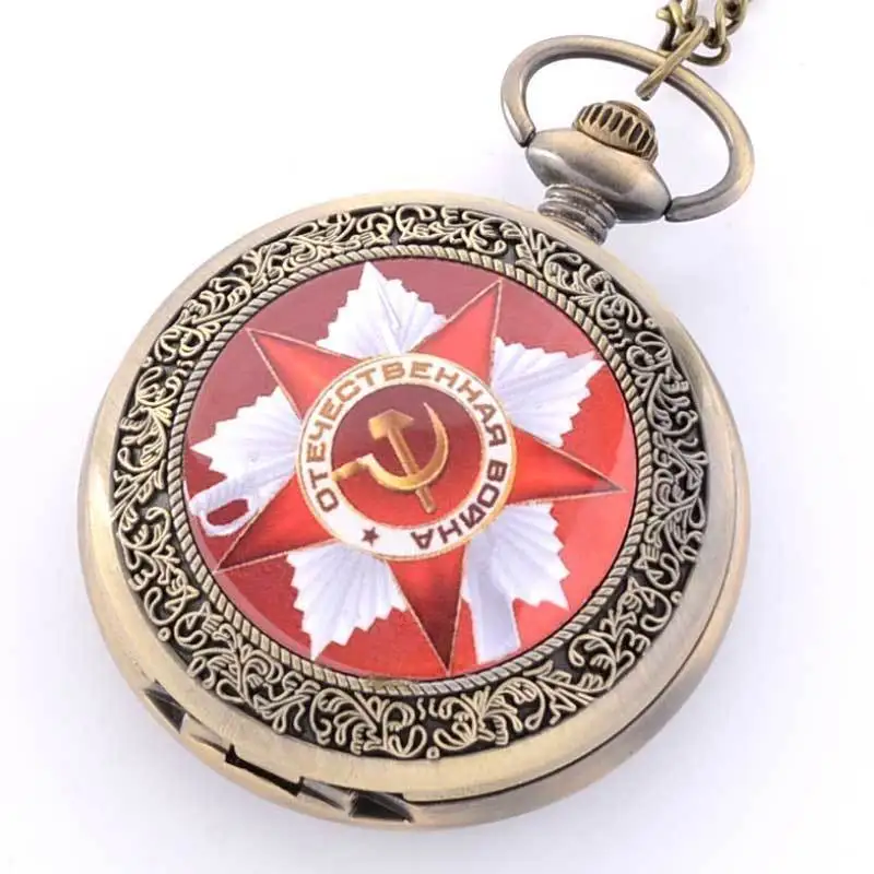 IBEINA Винтаж CCCP Советский Союз ретро карманные часы кварцевое ожерелье с подвеской под старину