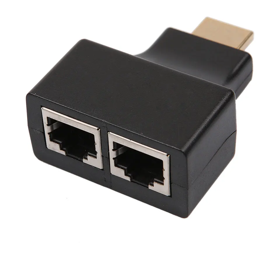 Kebidu HDMI двойной RJ45 CAT5E CAT6 UTP LAN Ethernet удлинитель Ретранслятор адаптер до 30 метров Full HD