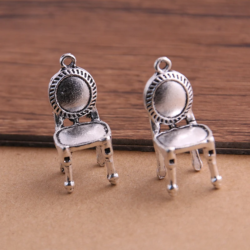 PULCHRITUDE 6pcs 13*15*32mm Antique Two Color Charms Bracelet Necklace Pendant New Fashion Alloy charm Chair P6462 PULCHRITUDE 6pcs 13*15*32mm Antique Two Color Charms Bracelet Necklace Pendant New Fashion Alloy charm Chair P6462