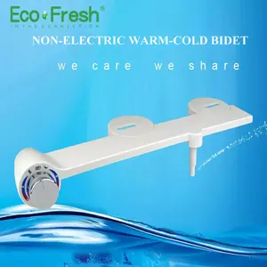 Ecofresh горячая холодная вода неэлектрическая простая Туалетная насадка для Биде Распылитель насадка для туалета гинекологическое сиденье для мытья душа - изображение