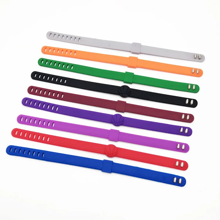 100 шт мужские фирменные спортивные силиконовые браслеты amp браслеты размер регулируемый для любителей баскетбола болельщиков браслеты SH038