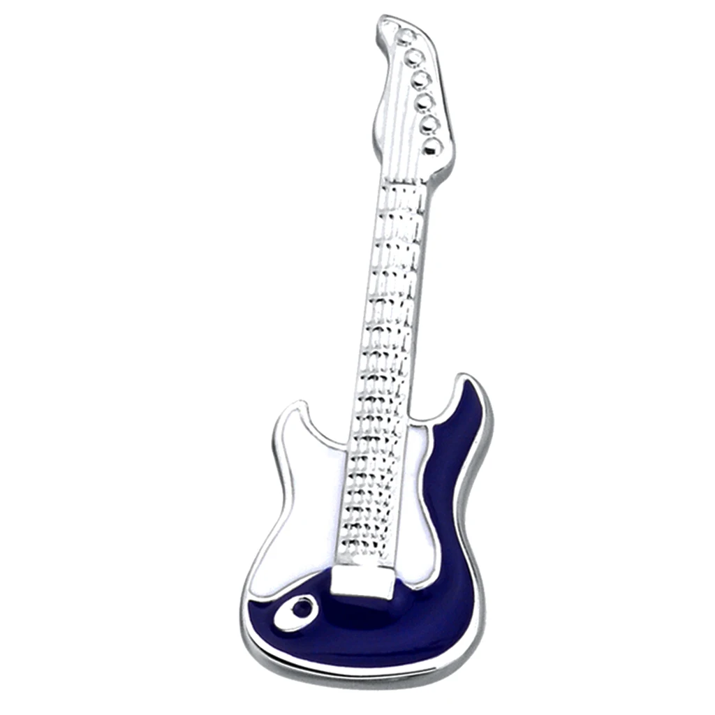 Fancy Brass Brooch Pin Enamel Electric Guitar Breastpins Corsage Musical Instruments Badge for Women Men Gifts