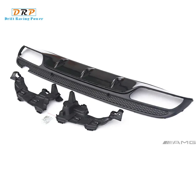 1 set PP rear bumper diffuser & exhaust muffler tail pipe tip 4 door Sedan fit Benz W205 C200 C300 C63 With AMG bumper in 2015+ 1 set PP rear bumper diffuser & exhaust muffler tail pipe tip 4 door Sedan fit Benz W205 C200 C300 C63 With AMG bumper in 2015+