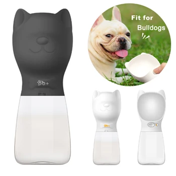 

@HE 480 ML Portable Pet Water Bottle For Dogs French Bulldog Pug Travel Puppy Cat Drinking Bowl Outdoor Pet Water Feeder