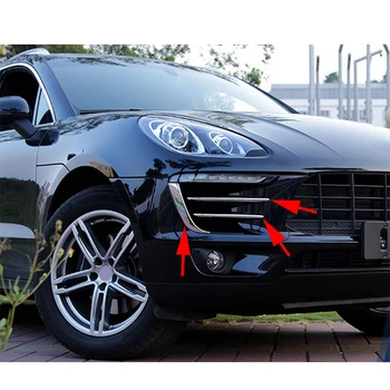 

FIT FOR PORSCHE MACAN 2015-2016 6PCS STEEL FRONT RADIATOR GRILLE COVER TRIM MOLDING GARNISH