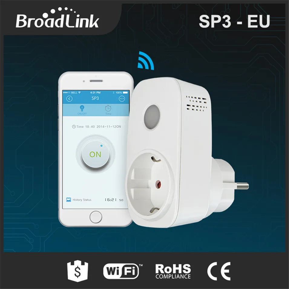 Broadlink EU SP3 контроллер Wifi переключатель 16A умная розетка с таймером Domotica RM PRO