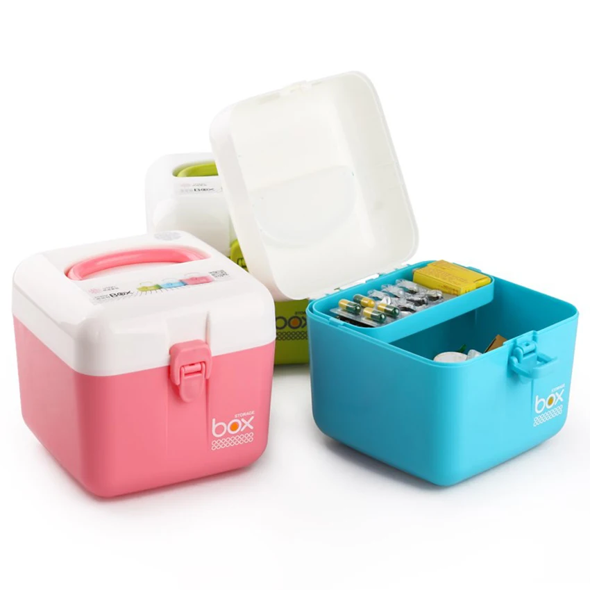 

Multi-layer Small Medicine Box Household Medicine Storage Box Cute Baby Medicine Box Family First Aid Box