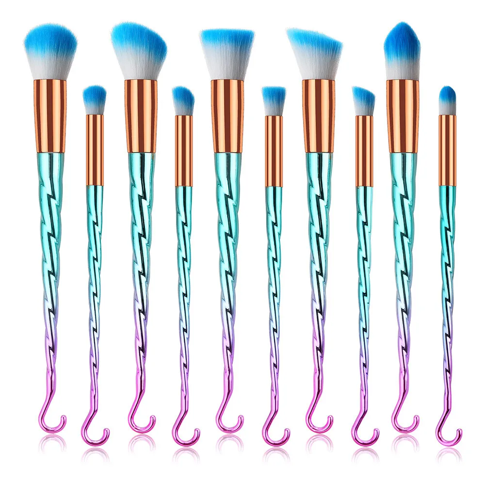 

10 Pcs Hook Makeup Brush EyeShadow Brush Cosmetics Blending Brush Tool professional makeup full kit makeup brush cosmetics