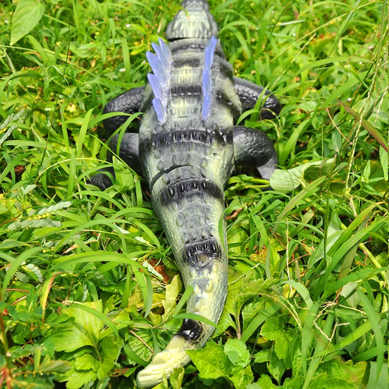 Электрический ползать Крокодил Игрушка Мигает крокодил с Звук светящийся Животные модель Игрушечные лошадки для детей Интерактивные