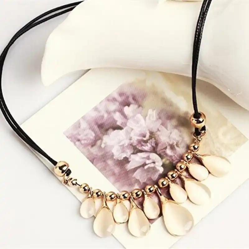 Женское Ожерелье с опалом и цветами|chain necklace|necklace flowernecklace chain |