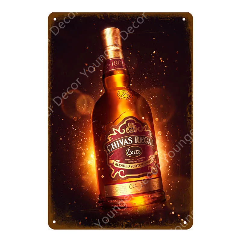 Винтажный пивной плакат Chivas Regal металлические жестяные вывески классические напитки виски декоративная табличка Настенная Наклейка для паба бара клуба домашний декор - Цвет: YD6161D