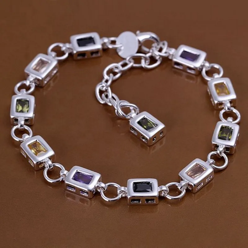 

925 jewelry silver plated jewelry bracelet fine fashion bracelet top quality wholesale and retail for women men SB261