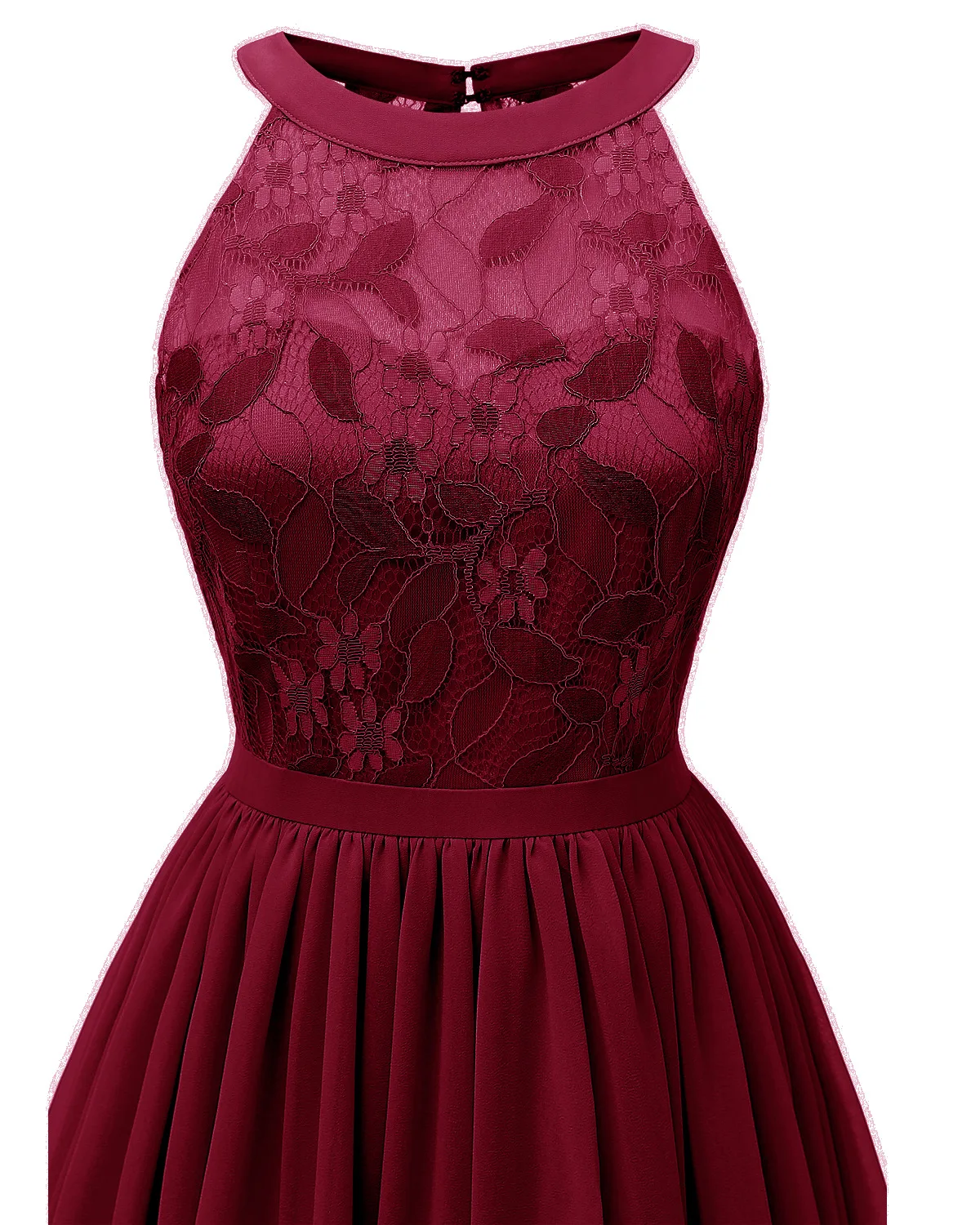 Бордовое платье, женское сексуальное бальное платье без рукавов, элегантное кружевное платье с цветочным узором, шифоновое платье