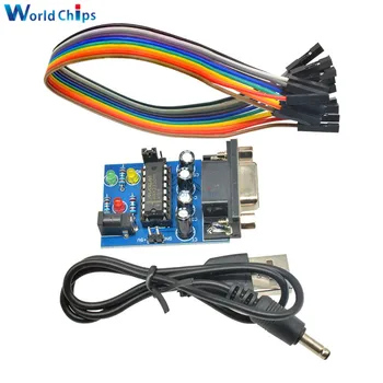 

MAX232 RS232 to TTL Converter Module Built-in MAX232CPE Transfer Chip 3.3V to 5V Power Input LED Light Power RXD TXD for Arduino