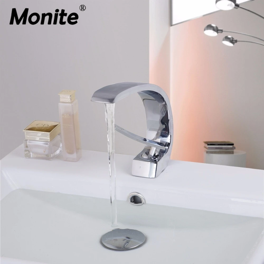 

Contemporary Concise Bathroom Faucet Chrome finish Brass Basin Sink Faucet Single Handle water tap 9910 Polished Basin Mixer Tap