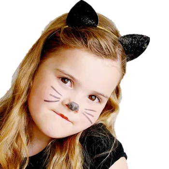

30pcs/lot Baby Girl Cat Glitter Ears Headband Newborn Hairband