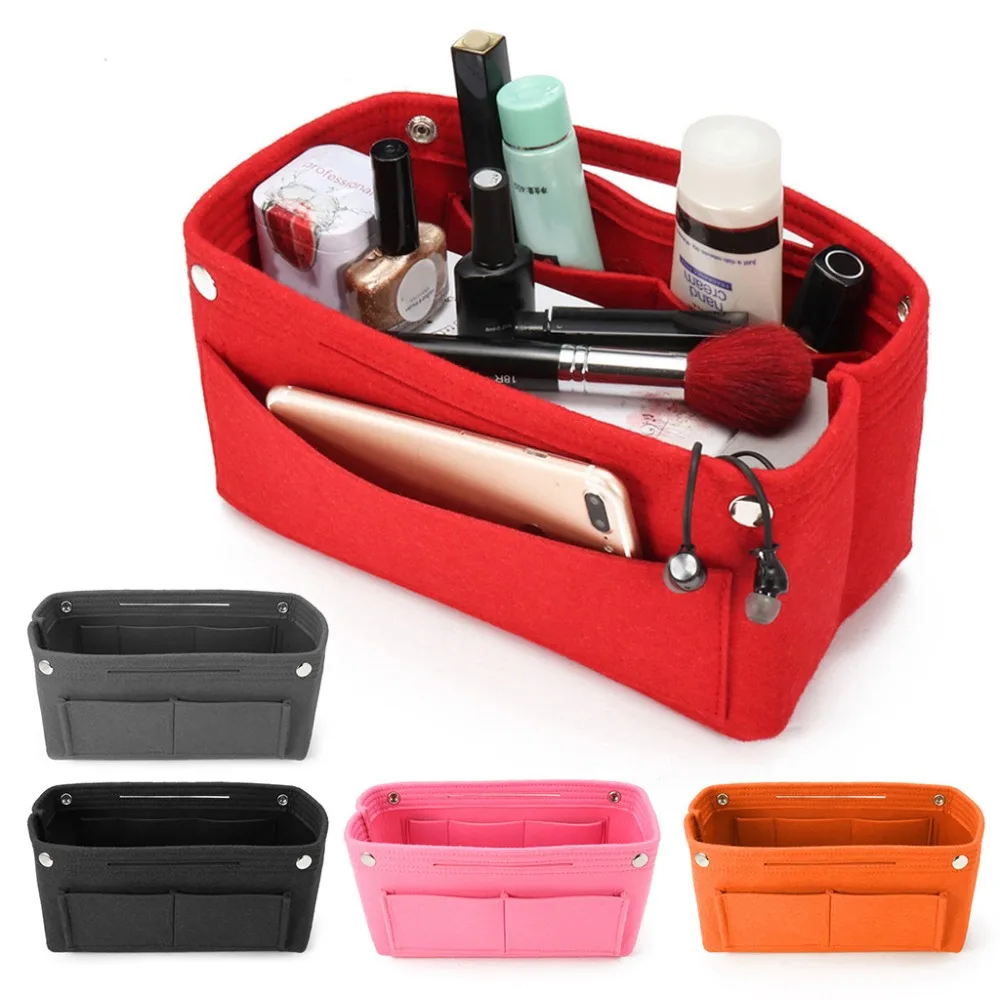 

Multifunction Handbag Organizer Purse Insert Bag Felt Fabric Storage Pouch Case
