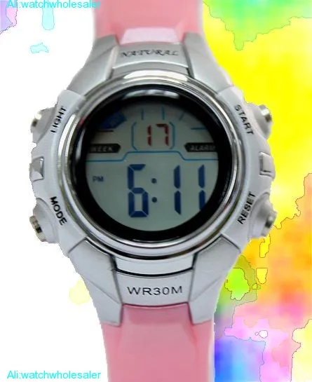 DW121I Chronograph BackLight Black Bezel Water Resist Ladies Women Digital Watch
