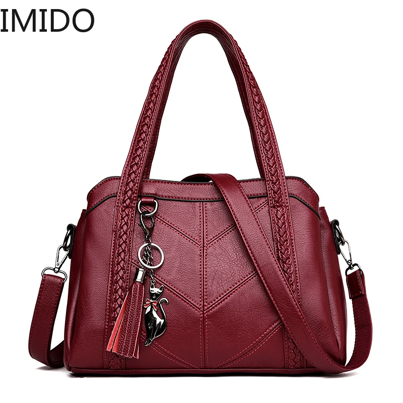 

Female Leather Luxury Handbags Women Bags Designer Women Messenger Bag Winter Big Tote for Women 2019 Casual Shoulder Bags Sac