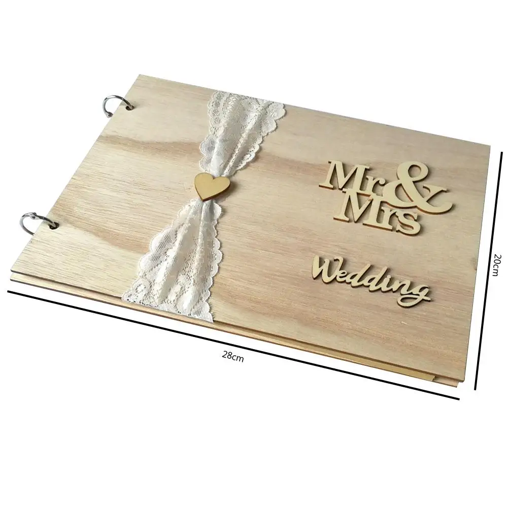

Customized Personalized Handmade Mr Mrs Wedding Guest Book For Bride And Groom