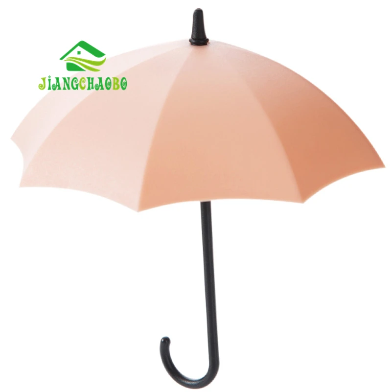 JiangChaoBo 3 шт./партия, милый зонт, небольшой крючок, без гвоздей, дверной держатель для ключей, кухня, ванная комната, декоративный клей, крюк