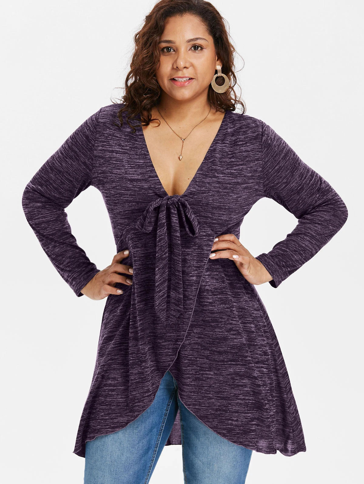 shirt Casual Low Cut Tee Tops 5XL 