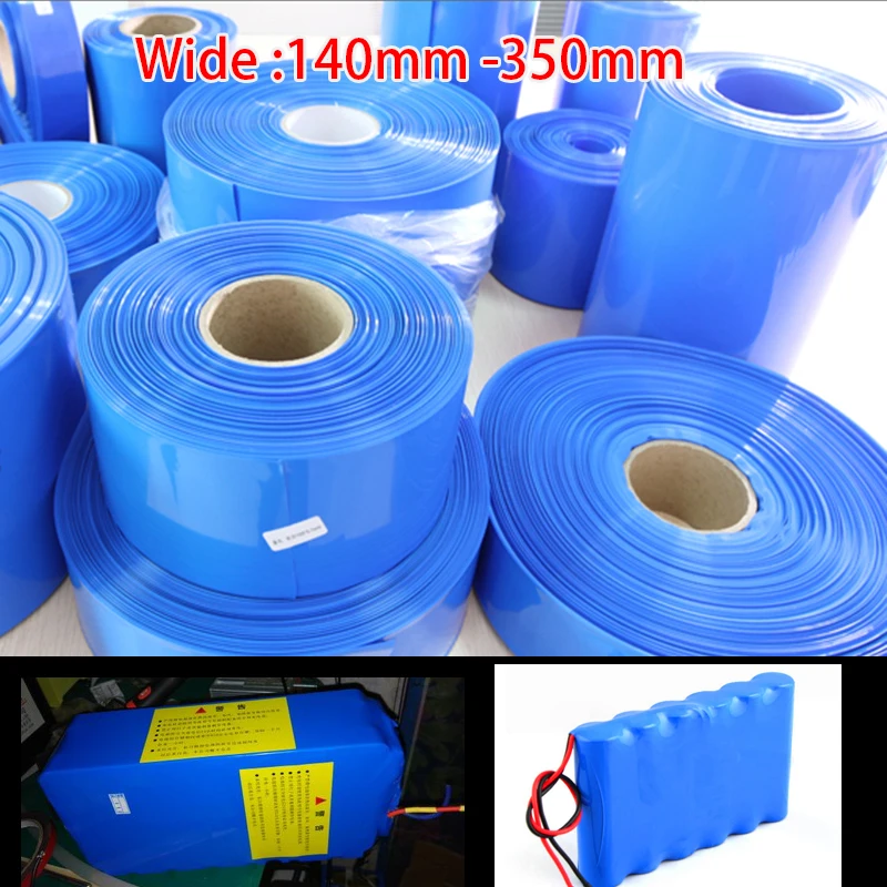 

140mm - 350mm 18650 Lithium Battery Heat Shrink Tube Tubing PVC Shrinkable Film Pipe Sleeves Li-ion Wrap Cover Skin Accessories