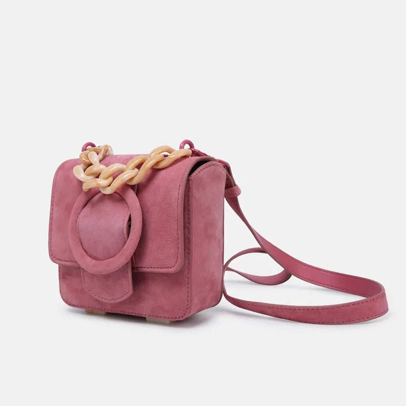 

Brand Acrylic Chain Women's Bags Frosted Small Flap Bags Casual Shoulder Messenger Bag Chain Crossbody Bag for Women Purse 2019
