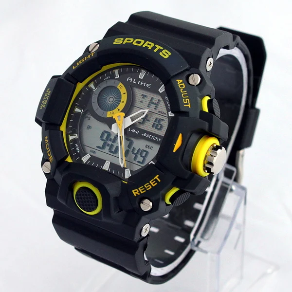 Бренд ALIKE спортивные наручные часы мужские военные водонепроницаемые часы модные силиконовые светодиодный цифровые мужские наручные часы Мужские часы