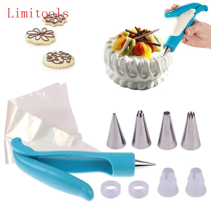 

11pcs Nozzles Set Tool Dessert Decorators Cake Decorating Icing Piping Cream Syringe Tips Muffin Cake Pastry Pen Bag