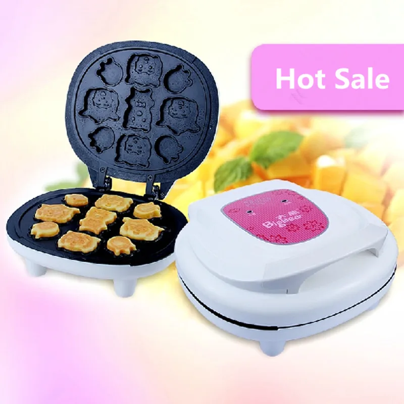 

220V Bigbear Electric Cartoon Cake Baking Pan Automatic Pancake Waffle Maker Mini Multifunction Breakfast Machine