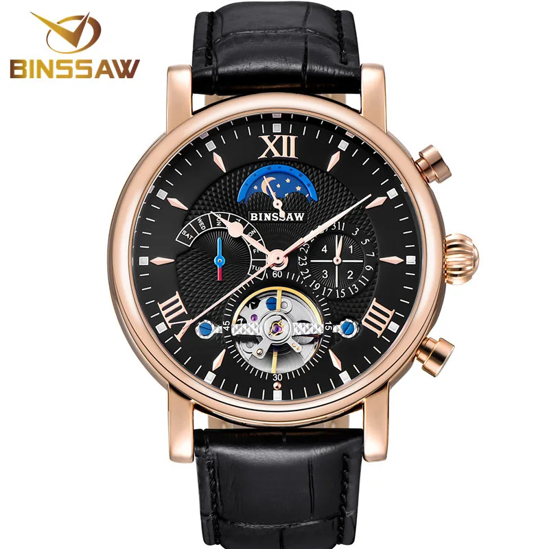 

Manner Tourbillon Automatische Mechanische Uhr Fashion Casual Luxury Marke Sport Leder Business Designer Uhren Relogio Masculino