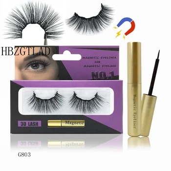 

NEW 5 Magnetic Eyelashesnatural False Eyelashes Magnet Lashes Magnetic Liquid Eyeliner & 3D mink Magnetic False Eyelashes
