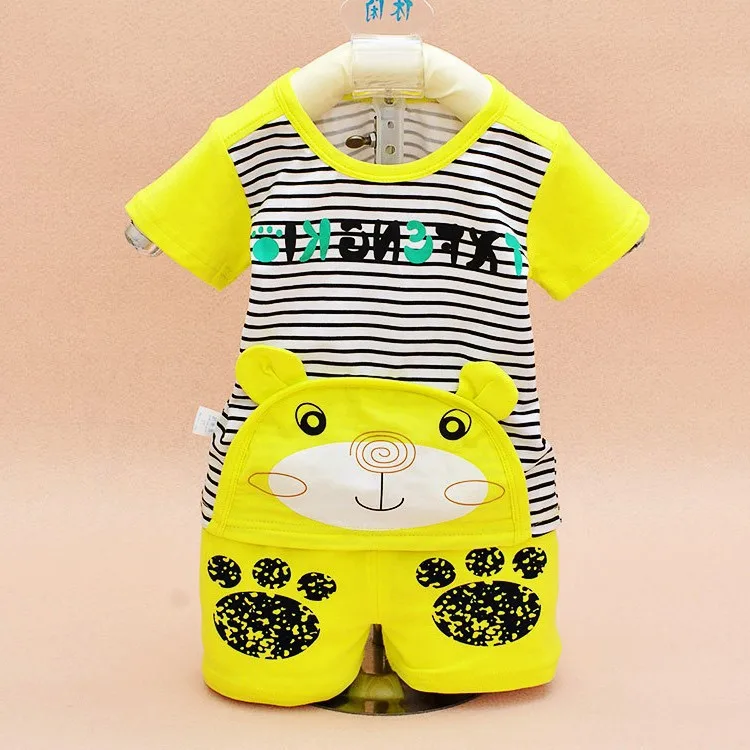 0-24 Months Summer shirts and Shorts sets new born clothing boy tracksuit newborn baby clothes boys set suit for kid apparel 7