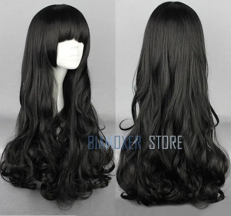 

Biamoxer RWBY Blake Belladonna Cosplay Wigs Long Black Wavy Heat Resistant Cosplay Costume Wig