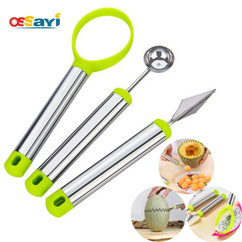3pcs/set Vegetable Fruit Carving Knife Set Stainless Steel Quality