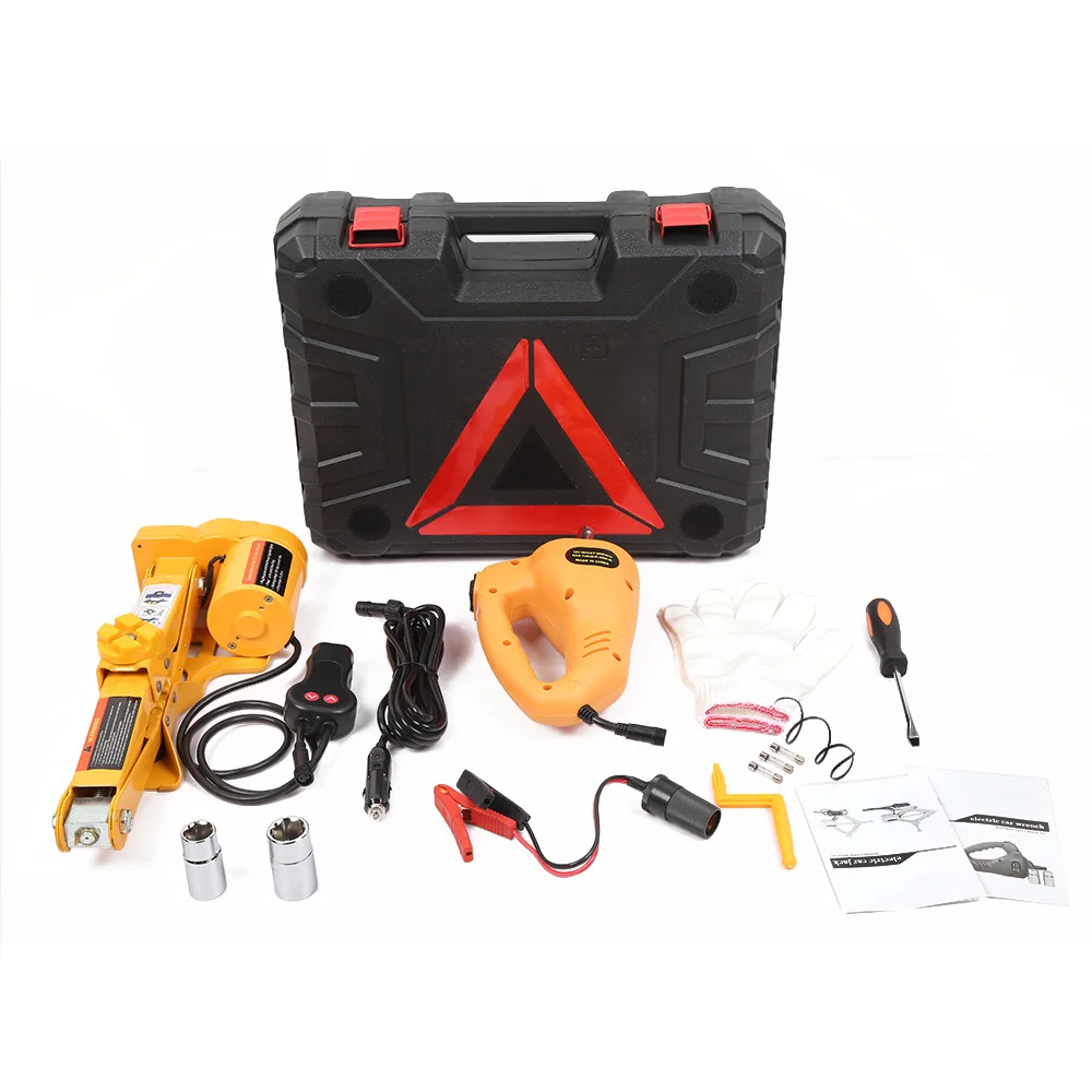 

12V Car Electric Hydraulic Floor Jack Lifting Set Impact Wrench Tool