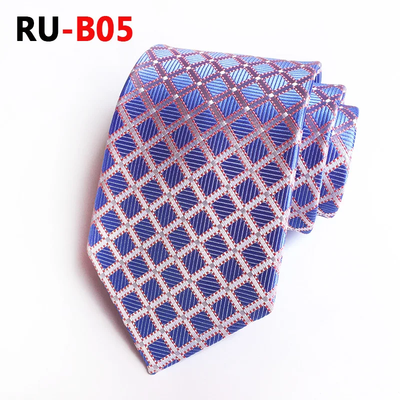 RU-B05 67 цветов, шелковый галстук для мужчин, жаккардовый, 8 см, Модный Цветочный галстук, деловой галстук для свадебной вечеринки, галстук, подарок для Него - Цвет: RU-B05