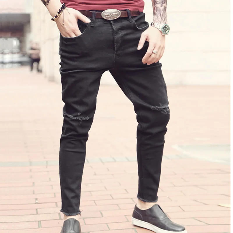 black casual trousers mens