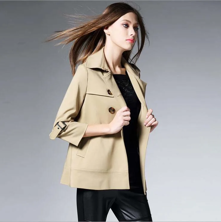 Ladies Coats Women 2017 London Fashion Designer Brand Classic Short High End Brand Ladies Coat 