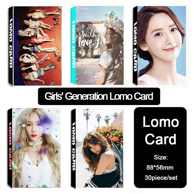 

k pop Girls' Generation KPOP Fan SNSD SOSI Taeyeon Jessica Yoona Pany Jung Soo Yeon Self Made Album LOMO Card Photocard